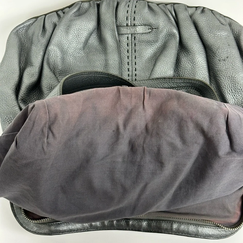 Leather Pleated Hobo Bag